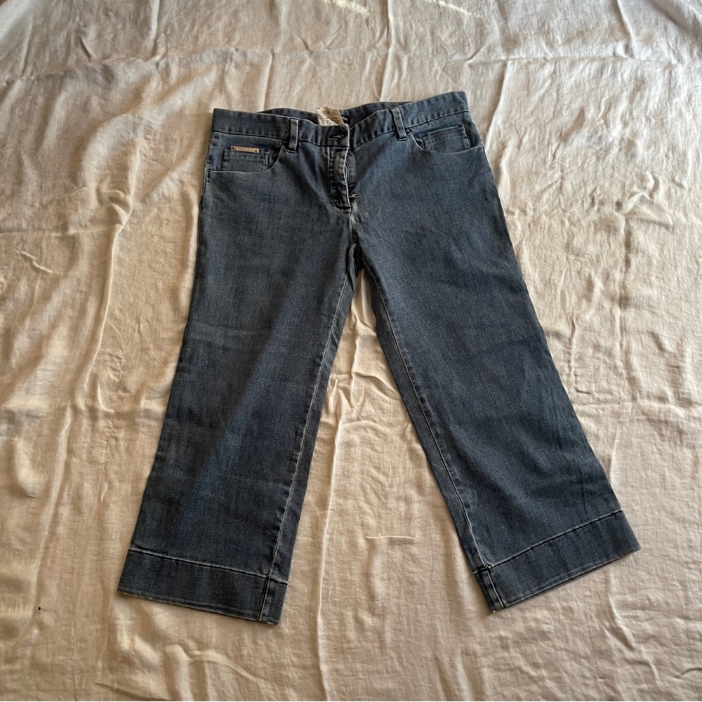 Dolce and Gabbana Made in Italy Size 48, cotton and elastic, jeans, blue Capri